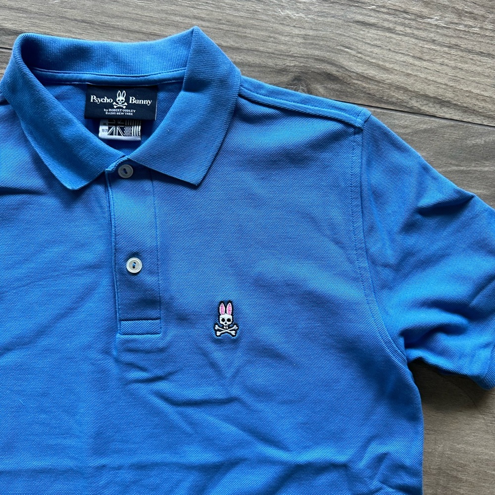 Psycho Bunny Blue Polo Shirt Classic Design